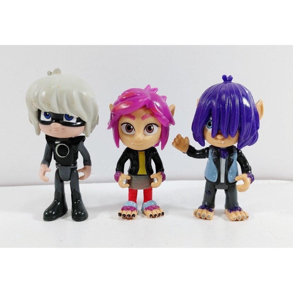 PJ Masks Wolfy Kids Luna, RIP & KEVIN Villain Figure Lot of 3